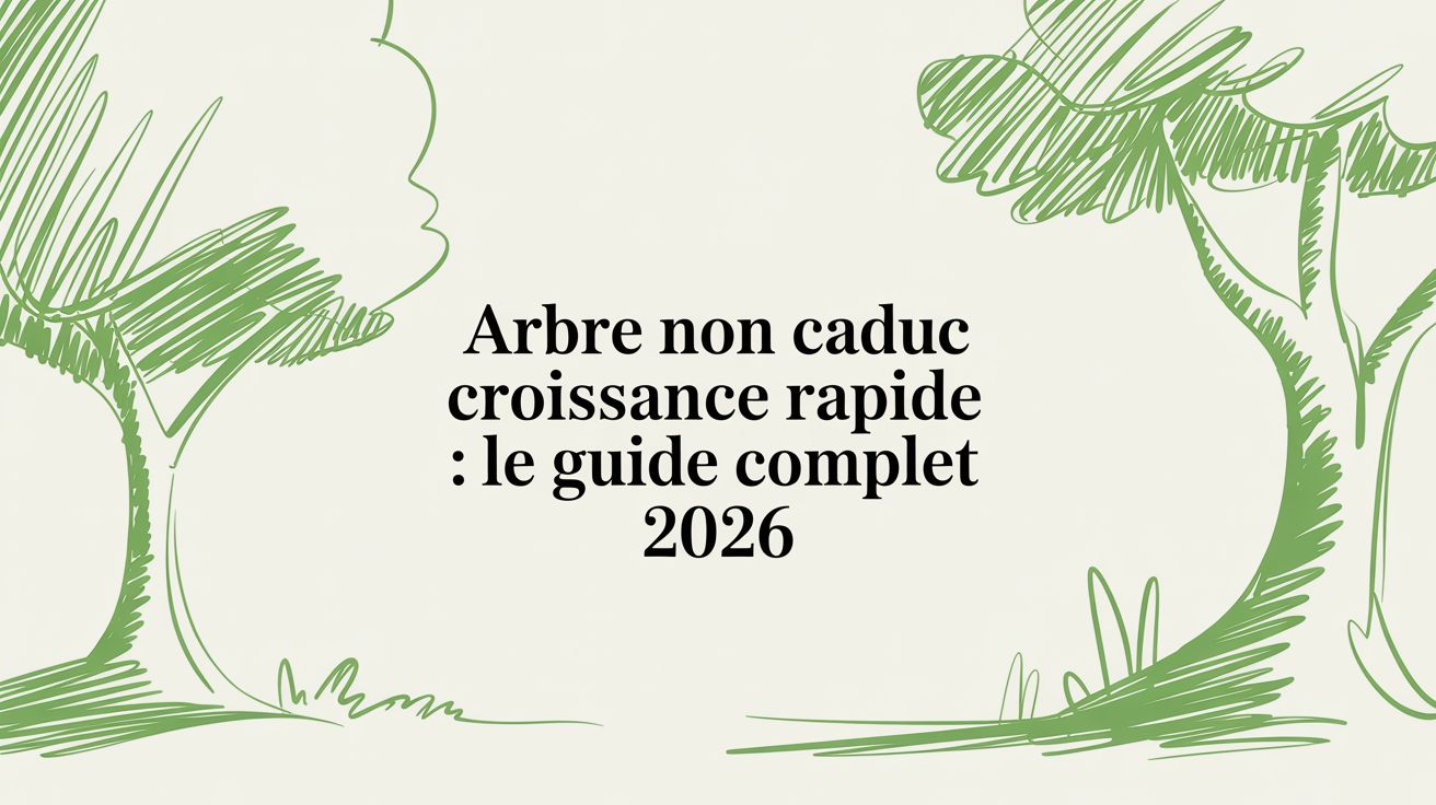 Arbre non caduc croissance rapide : Le guide complet 2026 - Frutopy.fr