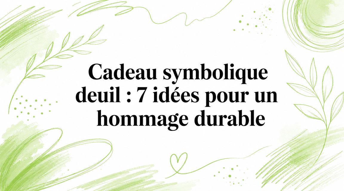 Cadeau symbolique deuil : 7 idées pour un hommage durable - Frutopy.fr